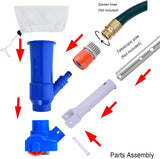Jet Vacuum W/ 6 Section Poles of 57" for Frame Aboveground/Inflatable Pool Spa, No Electric Power V1107-125-37364