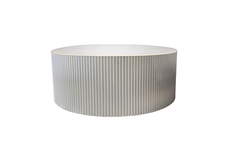 Ripple White Coffee Table - Black Marble V292-CT-RPLE-WHITEBASE-BLACKMARBLE