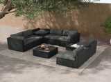 Modular Outdoor Lounge Set-9pcs Sofa, Armchairs and Coffee Table V264-OTF-530S-BLK-OTF-509-BLK