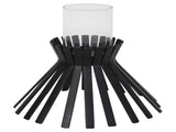 Eclipse Slatted Pillar Candleholder 23x21cm V637-78724CDL