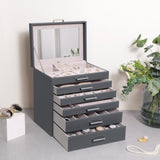 Jewellery Grey Box, 6 Layers, 5 Drawers V178-81312