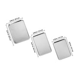 3pcs Stainless Steel Lasagna Pan Silver Rectangular Baking Cooking Chefs V1370-AZ4-15352