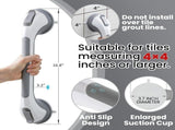 2 Pack Suction Grab Bars for Shower, No-Drill Removable Safety Handles for Bathtubs, Toilets and V1189-LC-AMZ-00258