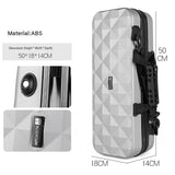 Silver-gray Hard Shell Fishing Rod Bag - ABS Waterproof Tackle Case 50cm - Portable Travel Storage V888-ELOSUNG56779