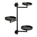 Rotating Window Wall Plant Holder 3 Tiered Metal Floating Shelf for Flower Pots Presents Home V1294-YM0901-3115250103311