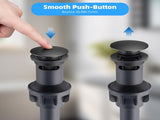 10 Pack Universal Bathroom Drain Stopper, Pop Up Drain Strainer with Overflow, Push and Seal V1258-DP02-C-807
