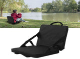 Folding Cushion Outdoor Portable Adjustable Camping Cushion Chair with Backrest Black V1294-YM0901-3111200316211