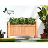 Green Fingers Garden Bed 60x30x33cm Wooden Planter Box Raised Container Growing GARDEN-WOOD-BOX-60