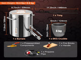 6KG Propane Melting Furnace Kit Melting Furnace Stainless Steel 2700 V952-BWRJLGMAX6KG1TP2BV0