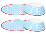 4Pcs/Set Salad Fruit Plate Dish Bowl Set Dinnerware Tableware for Home Restaurant Supplies V1294-YM0721-3118210043511