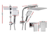 Cefito 8'' Rain Shower Head Set Handheld Square High Pressure wins TapChrome SHOWER-A2-SQ-8-SI-TAP