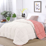 Shangri La Rose Tan Sherpa Fleece Reversible 3 Pcs Comforter Set Queen V442-KIT-COMFORTER-SHERPAFLEECE-ROSETAN-QS