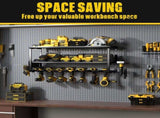 Heavy Duty Power Tool Organizer Wall Mount - 3-Tier Garage Storage Rack with Drill Holder, V888-ELOSUNG18460