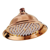 8 Inch Round Alloy Rain Shower Head High Pressure Rainfall Showerhead for Bathroom, Universal Fit, V1107-113-24718-BRO-8IN