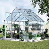 Greenfingers Greenhouse 2.48x1.89x2M Aluminium Polycarbonate Green House Garden Shed GH-ALU-C-248X189X200-N-AB