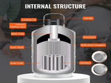 Liquid Nitrogen Tank, 10 L Aluminum Alloy Liquid Nitrogen Container, LN2 Tank Dewar with 6 Canisters V952-CZXYDG10L000IEX2HV0