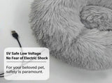 Heated Pet Bed for Cats and Small Dogs, USB-Powered Warmth with 5 Temperature Settings and Timer, V1341-ZY-4XJXTR7W-40CM