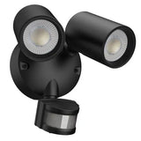 CHASE2 30W LED Double Spot Wall Light with PIR sensor 3000K 4000K 5700K black RCH30CCT3P-04 V1202-V1-LEDRCH30CCT3P-04