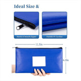 10-Pack Bank Deposit Money Bags with Zipper, Leather Wallet Pouches Label, Makeup Bags, for Cash, V1192-AZ-W-23047