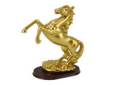 Horse Statue Gold Synthesized Resin Unique Horse Art Figurine for Wine Cabinet Office Leaping Horse V1294-YM0710-3115230125912