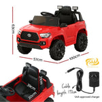 Kids Electric Ride On Car Toyota Tacoma Off Road Jeep Toy Cars Remote 12V Red RCAR-LS-TOYO-RD