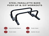 Steel Parallette Bars for Push Ups, Dips & Calisthenics Home Strength Training V63-822491