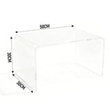 Acrylic Coffee Table Small Clear Acrylic Side Table For Coffee Drink Food Snack in Living Room V985-ACRYLICTABLE