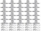 30 Sets Twist Lock Fasteners, Marine Grade Quarter Turn Fasteners, Rustproof Zinc Alloy Turn Button V1192-AZ-W-17248