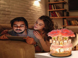 Pink Rose LED Crystal Flower Table Lamp - USB Rechargeable Touch Control Night Light V888-ELOSUNG22953