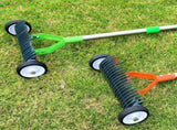 2-in-1 Adjustable Lawn Dethatcher Rake, Ergonomic High-Carbon Steel Garden Rake with Dual-Sided V1188-MS-909-016