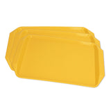 3PCS Colorful Food Tray Rectangle Thickened Binaural Plastic Tray Heat Resistance Stackable V1294-YM0523-3118220042015