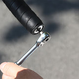 Black Silver multi functional tool set, ratchet wrench, magnetic connect rod, bidirectional ratchet, V1106-146-SIL-17658