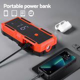 Giantz 3000A Portable Car Jump Starter 12V Lithium Battery Booster Pack Power Bank & Jumper Cables CAR-STARTER-3000-OR