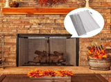 2Pcs Fireplace Mesh Screen Curtains Black Metal Panels with Handles for Hearth V1192-AZ-W-30717