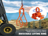 Timber Claw Hook, 28 inch 4 Claw Log Grapple for Logging Tongs, Swivel Steel Log Lifting Tongs, V952-YMQZQ28YC4ZK7BDLEV0