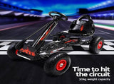 Rigo Kids Pedal Go Kart Ride On Toys Racing Car Rubber Tyre Black GKRT-F1A-BK