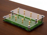 Transparent Golf Ball Display Box with Green Acrylic for Souvenir Display and Safety V1369-AZ3-W-13195