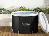 Weisshorn Portable Ice Bath Tub 75X75CM Inflatable Folding Bathtub Spa Massage ICE-TUB-75X75-BK