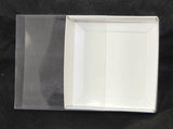 100 Pack of 8cm Square Wedding Invitation Coaster Favor Function product Presentation Cookie Biscuit V382-100INVBOXWH8X8X2