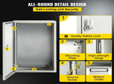 NEMA Steel Enclosure, 20 x 12 x 10'' NEMA 4X Steel Electrical Box, IP66 Waterproof & Dustproof, V952-DQXJSTCFS50X30X25V0