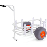 VEVOR Beach Fishing Cart, 136 kg Load Capacity, Fish and Marine Cart with Two 330 mm Big Wheels PU V952-LLKYJC13YC0073FBMV0