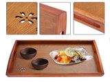 Light Rectangular Solid Wood Cherry Blossom Tea Tray Coffee Fruit Food Serving Plate Home V1294-YM0727-JY15335