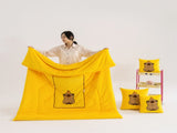 Yellow Kapybara - 2-in-1 Foldable Car Pillow - Cozy 40x40cm Pillow, Unfolds to 100x150cm V888-ELOSUNG33568