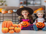 7pcs Simulated Pumpkin Glossy Paint Lightweight Creative Reusable Foam Pumpkin for Decoration Prop V1294-YM0901-3115240060512