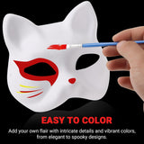 (3016PCS) Paper Mache Masks & Cat Mask White Blank for Party, Cosplay, Artistic Projects, Theater, V1258-DP02-C-927
