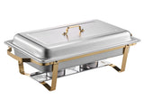 Chafing Dish Buffet Set, 8 Qt 4 Pack, Stainless Steel Chafer with 2 Full Size and 4 Half Size Pans, V952-ZFXBXGSTGK4J10ULXV0
