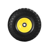 Gardeon 2pcs, 4.10/3.50-4 Tire Wheel Flat Free, 26cm Solid Rubber Tires with 5/8 Axle Bore Hole GCT-WHEEL-1SET-YE