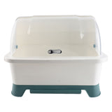 Double Layer Drying Dish Rack with Lid Dust Proof Storage Dish Drainer for Restaurant V1294-YM0901-3118230435211