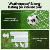 Everfit 8FT Soccer Football Goal Net UPVC Frame with PE Mesh Weatherproof Portable Goals for SN-B-8FT-WH