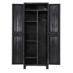 Gardeon Outdoor Storage Cabinet Box 173cm Lockable Cupboard Sheds Garage Adjustable Black OSC-CABI-H1D-BK